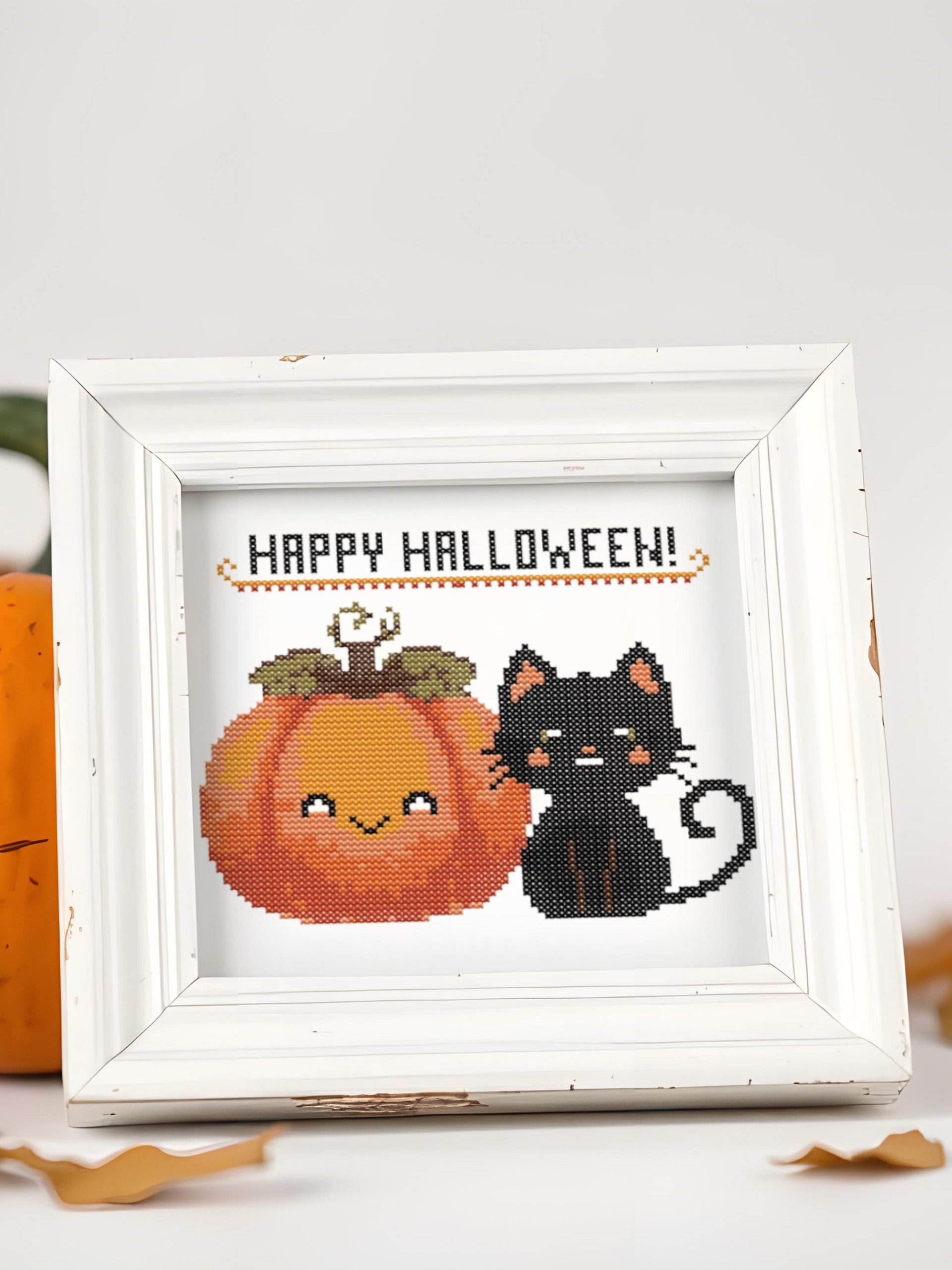 Pumpkin & Paws Cross Stitch Pattern product image (5)