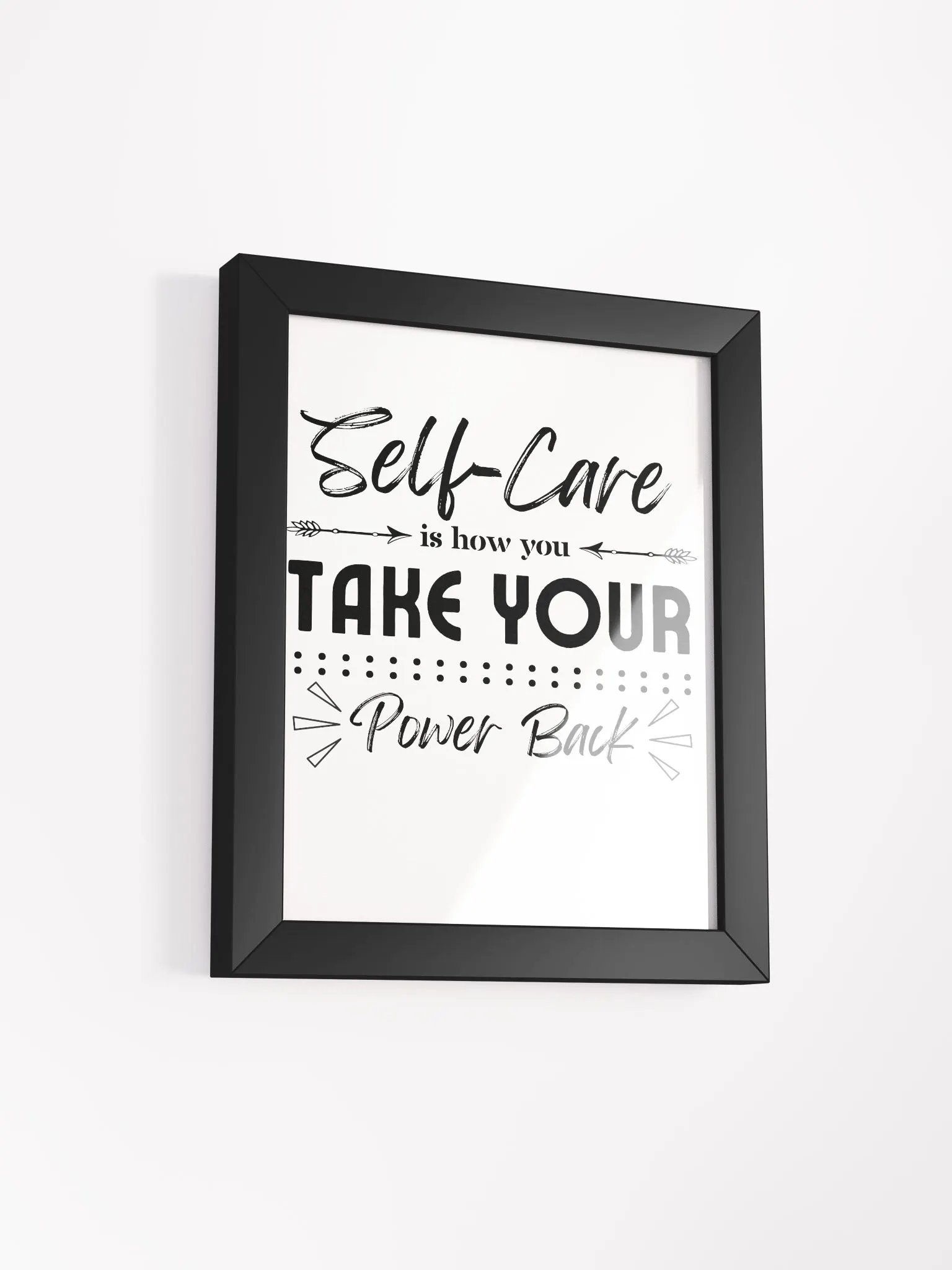 Self-Care Inspirational Eco-Friendly Framed Poster. product image (4)