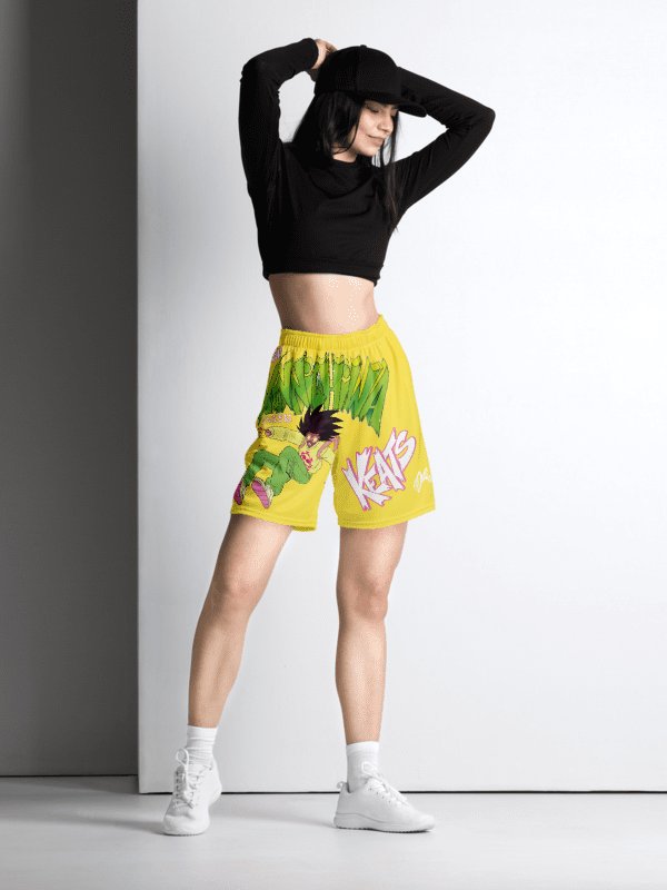KONNICHIWA - Yellow Mesh Shorts (with pockets) product image (7)