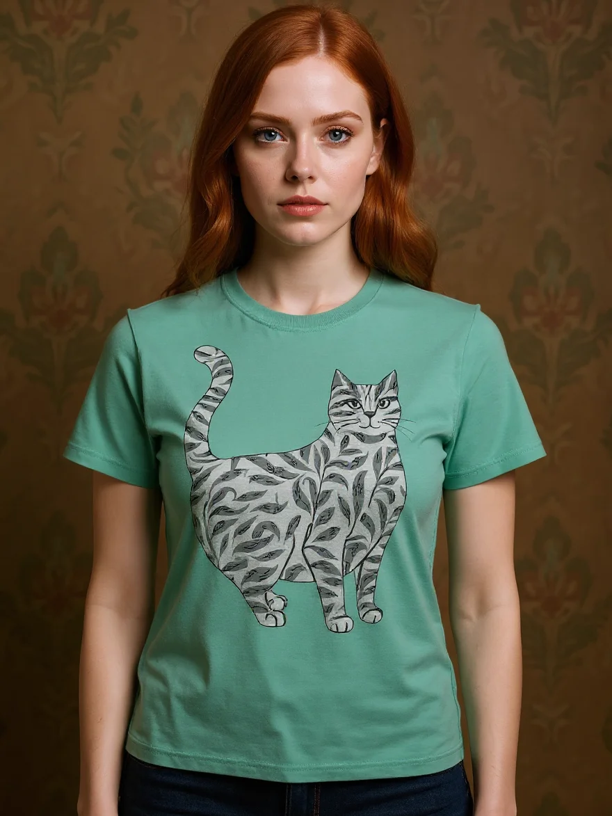 Leafy Feline Comfort Tee product image (6)
