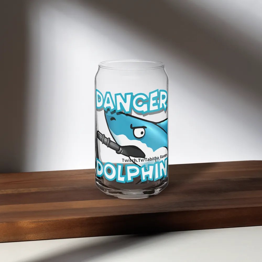 Danger Dolphin Glass Can Cup product image (35)