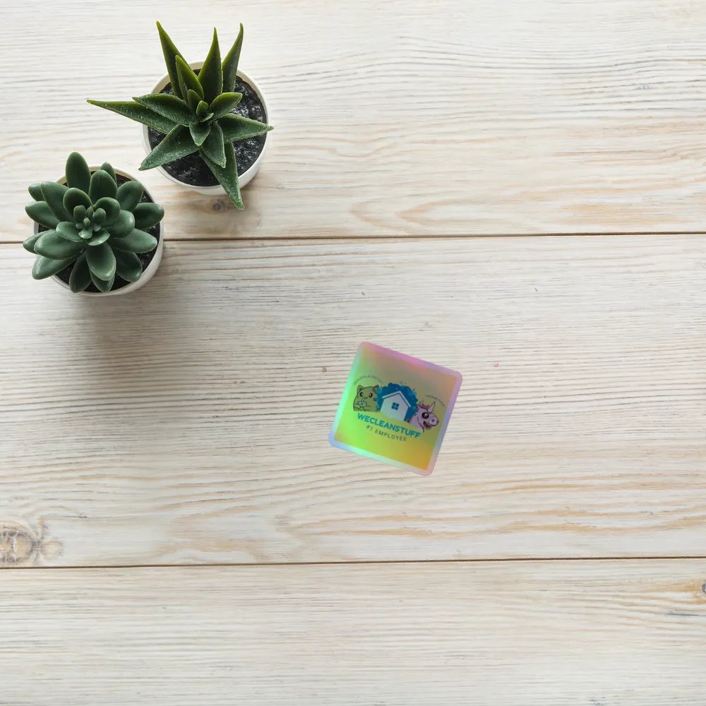 We Clean Stuff Holographic Sticker product image (10)