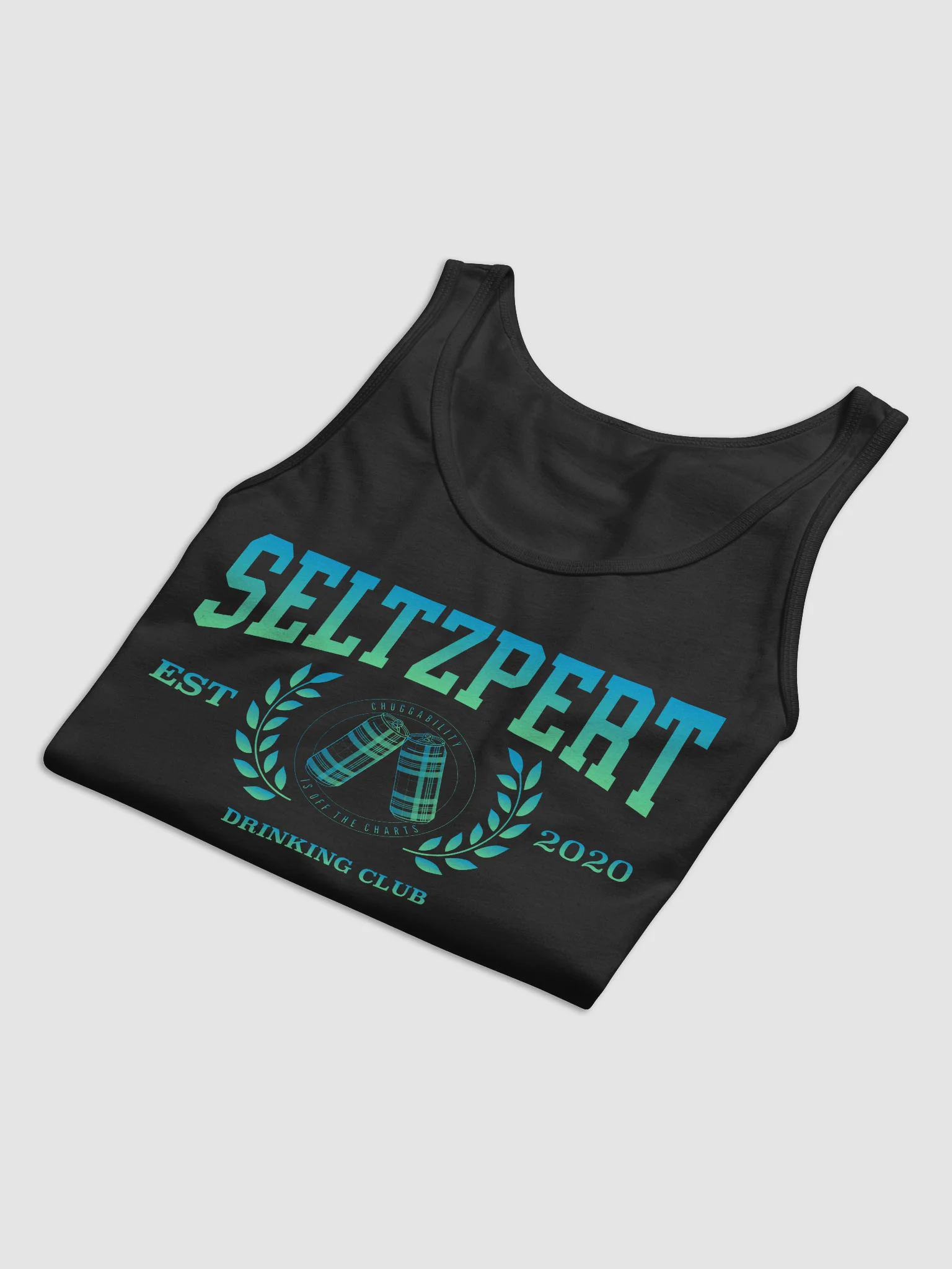 Seltzpert Drinking Club Blue Lagoon Unisex Black Tank Top product image (3)