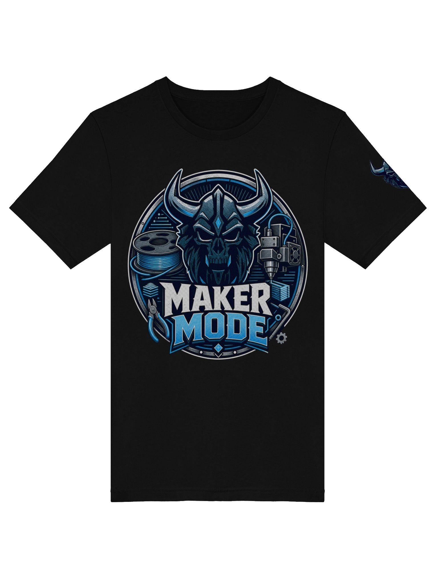 MAKER MODE Horned-Skull Badge Tee product image (5)