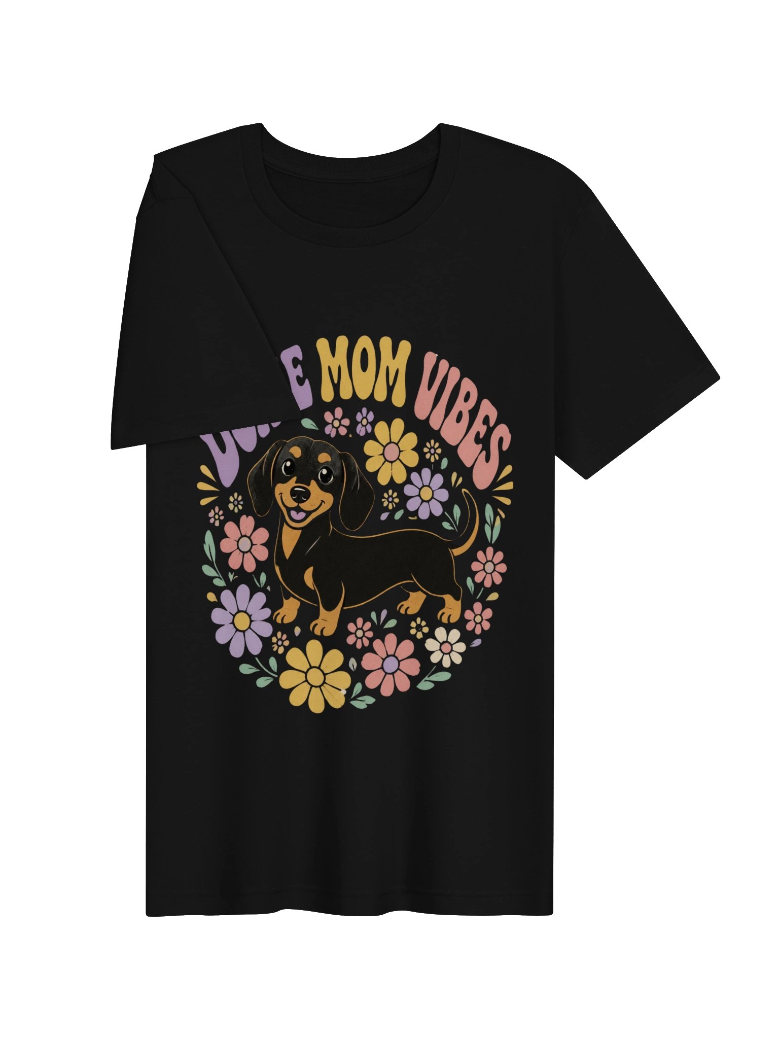 Groovy Doxie Mom Vibes Shirt | Retro Dachshund Tee product image (6)