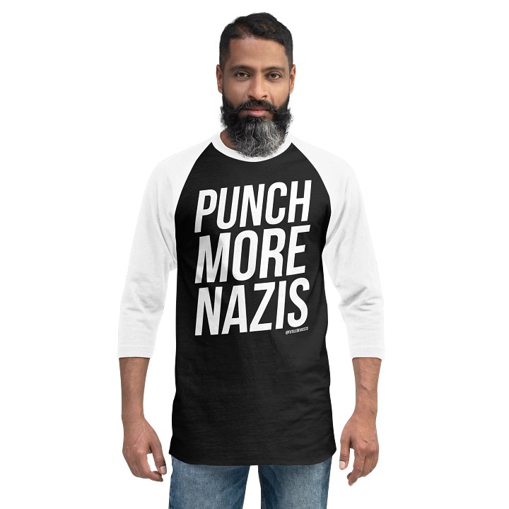 FUTILE DEVICE: PUNCH MORE NAZIS (BASEBALL TEE) product image (5)