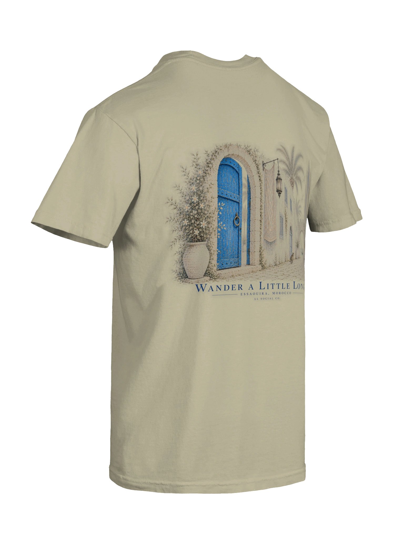 LL Social Co. Wander a Little Longer Tee — Essaouira | Moroccan Blue product image (8)