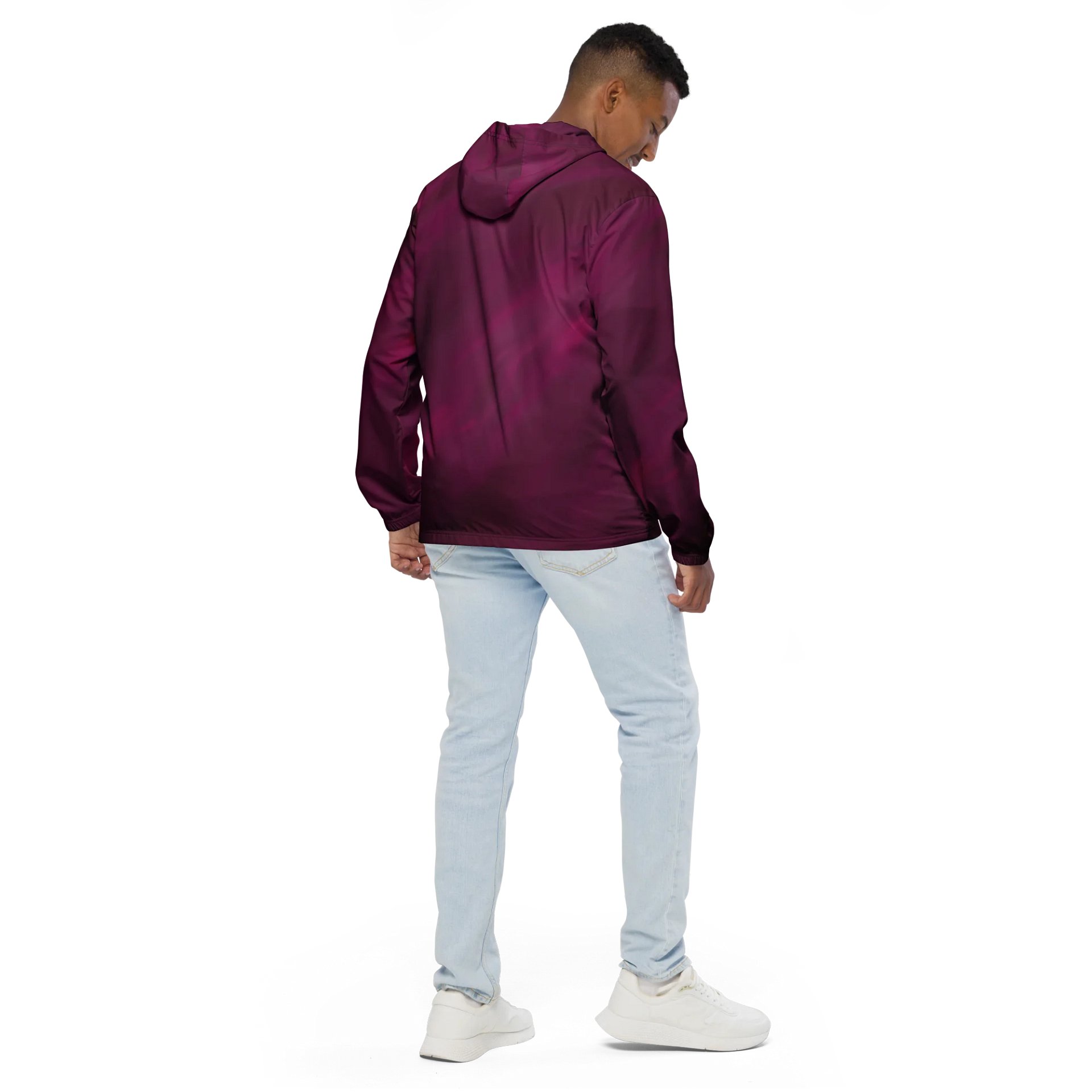 Burgundy Gradient All-Over Windbreaker product image (4)