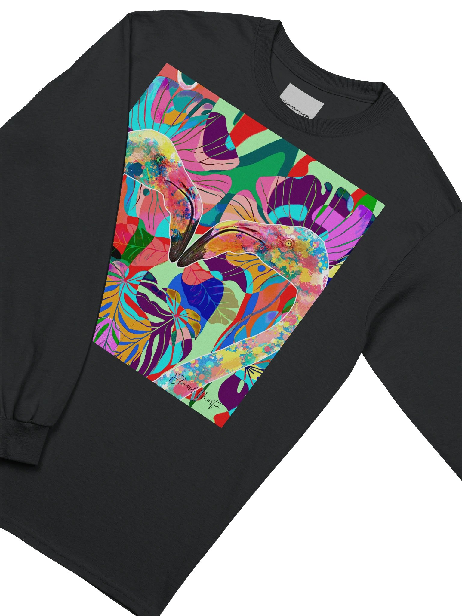 Tropical Flamingo Paradise Long Sleeve Tee product image (1)