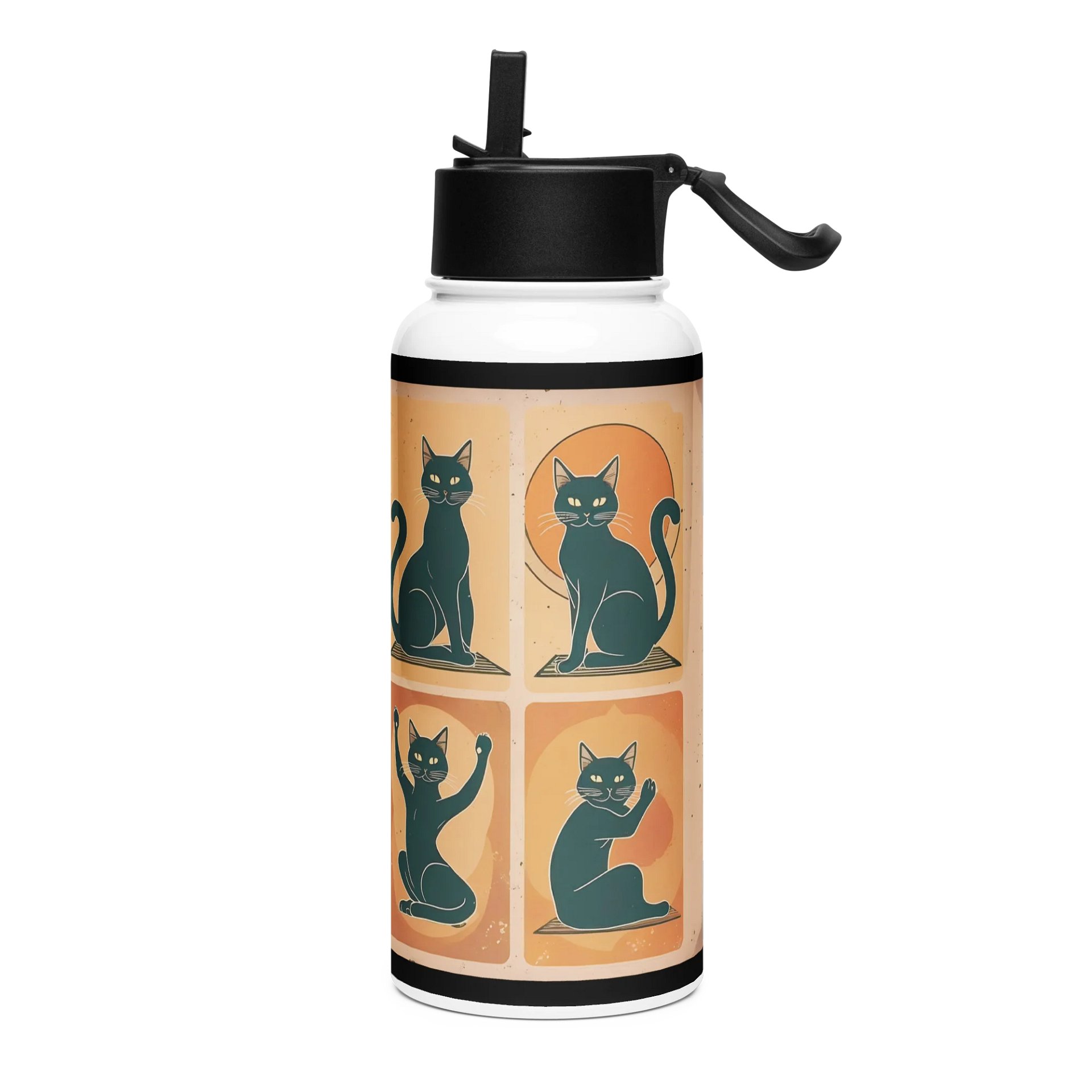 Black Cat Yoga Stainless Steel Bottle product image (3)