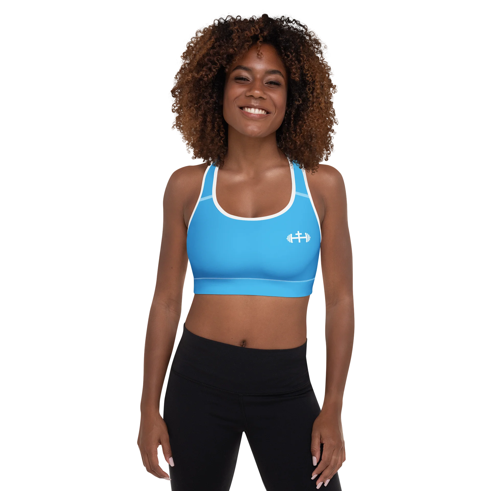 His House Womens Padded Sports Bra - Sky Blue product image (1)
