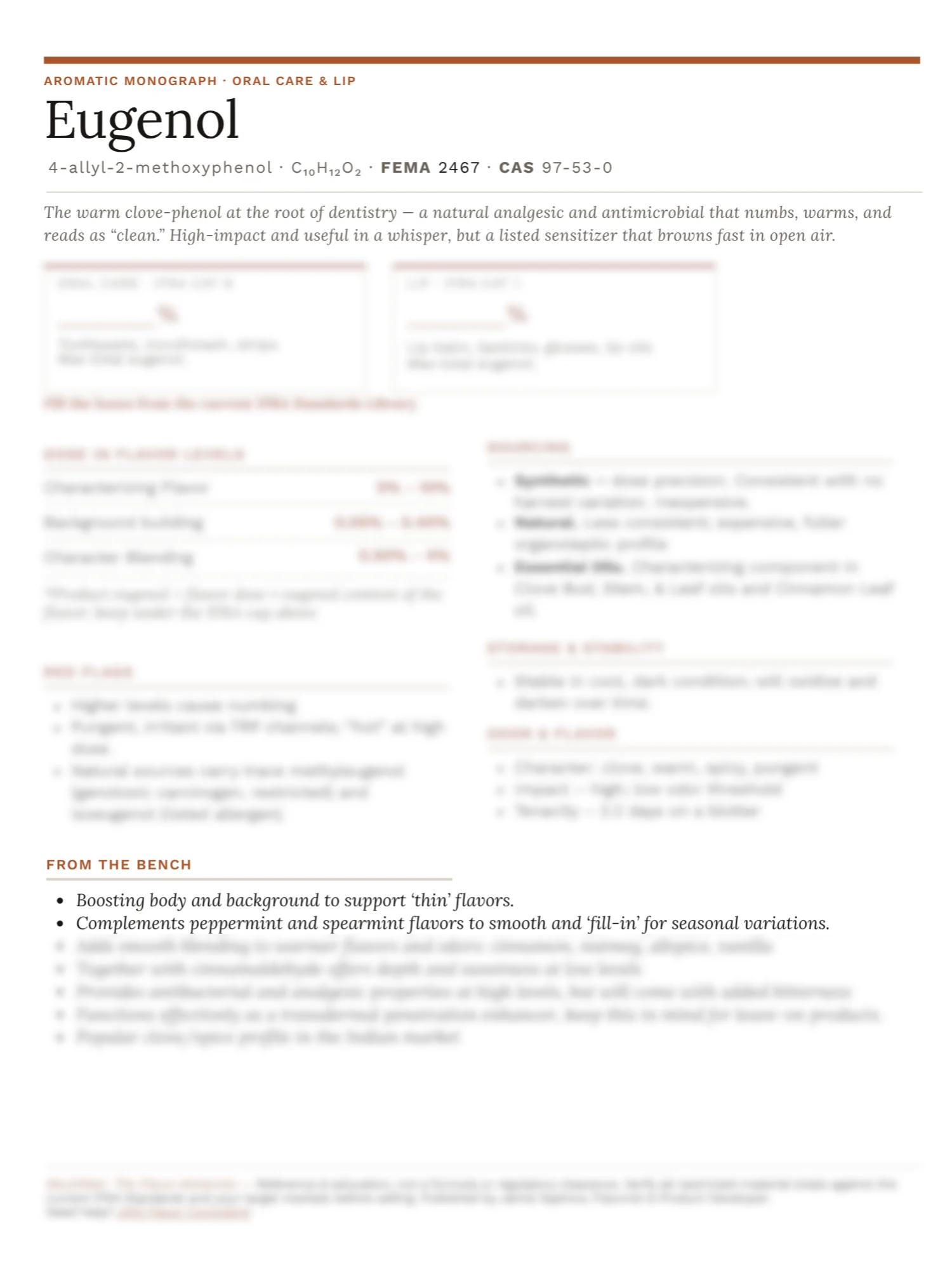 Eugenol — Oral Care & Lip Formulation Reference | Aromatic Monograph product image (3)
