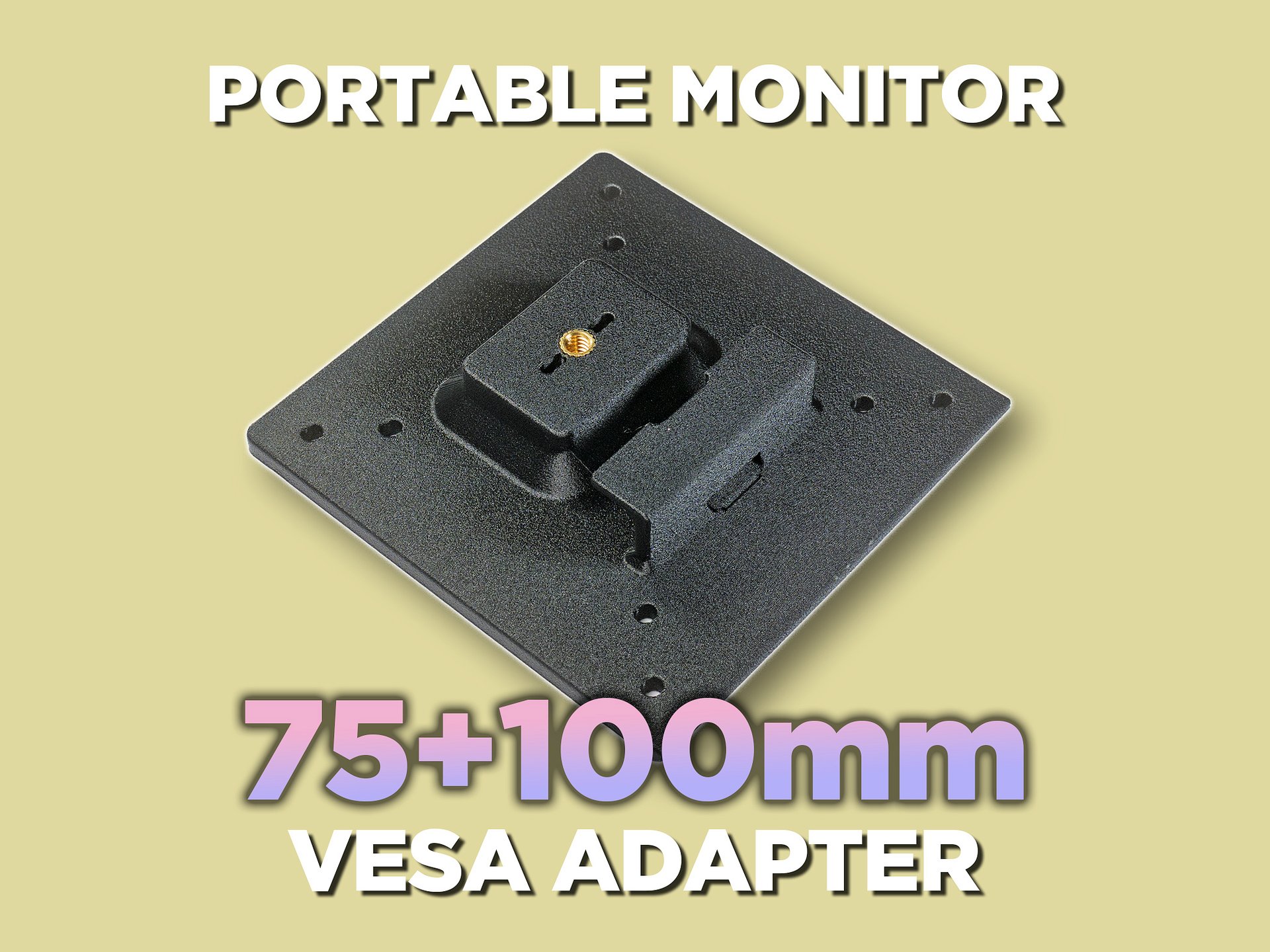 Portable Monitor 75+100mm VESA Adapter (4-Screw Version) product image (1)