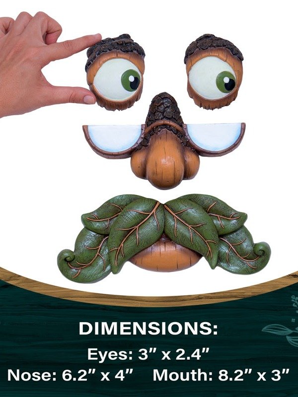 Tree Faces Decor - Glow in the Dark Outdoor Yard Art Garden Decoration - Unique Peeker for Outdoors and Indoors - Old Man Tree Hugger Art product image (5)