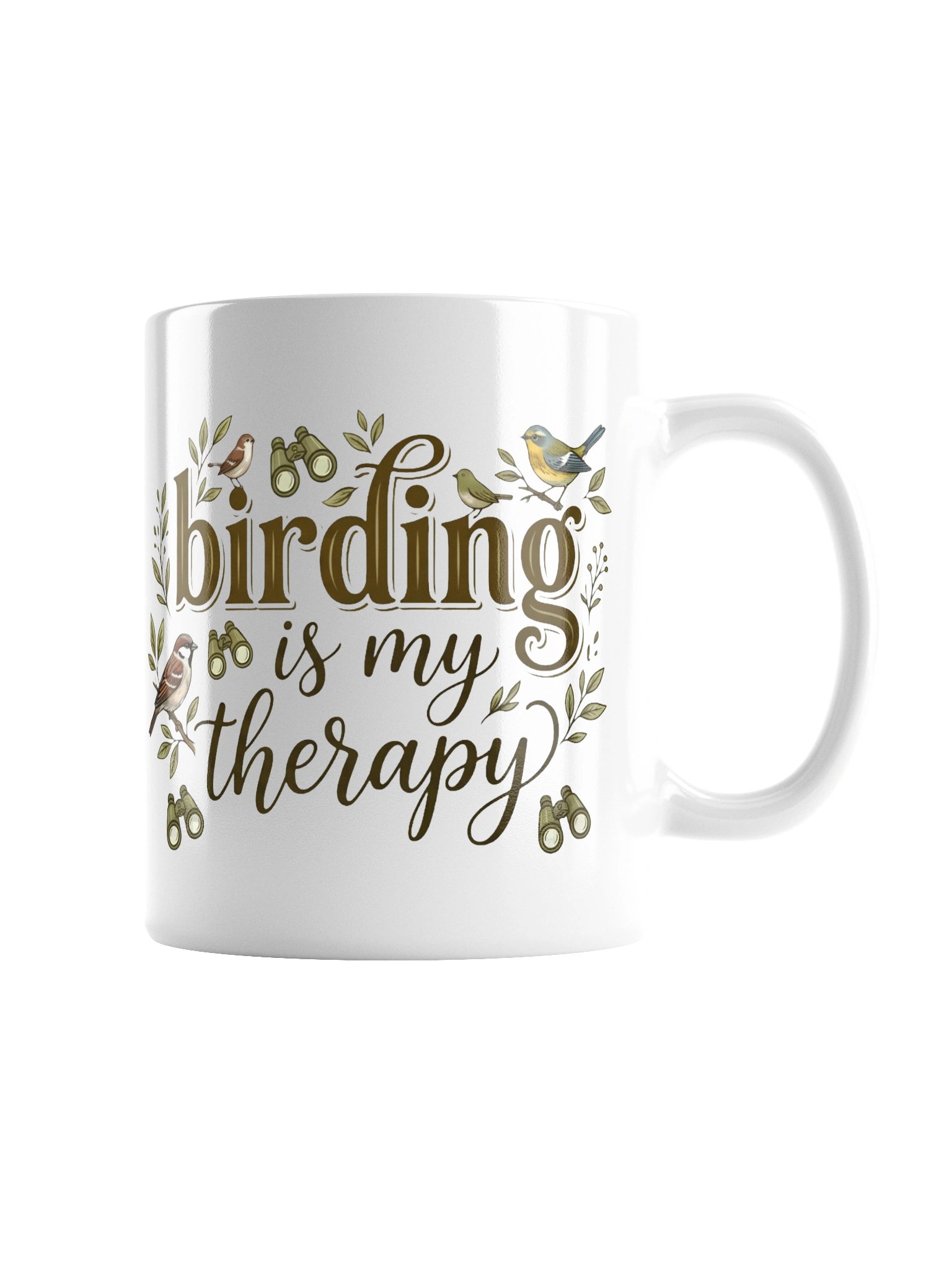 Birding Is My Therapy Ceramic Mug – Birdwatching Coffee Cup for Bird Lovers product image (2)