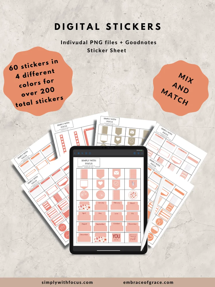 Faith‑Inspired Digital Planner for Everyday Organization (Pink Floral Edition) product image (7)