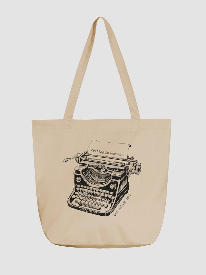 "Writing is worship" Tote product image (2)
