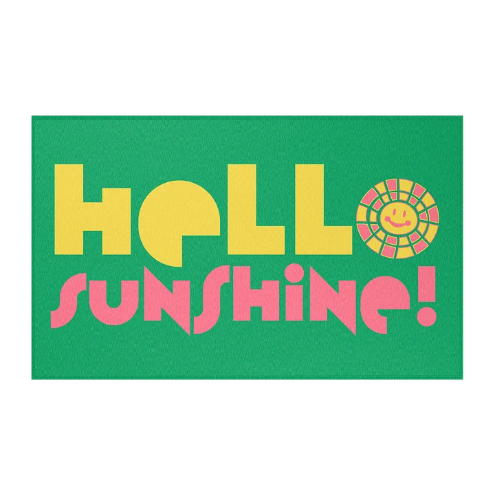 HELLO SUNSHINE! Bright and playful Area Rug-Green product image (2)