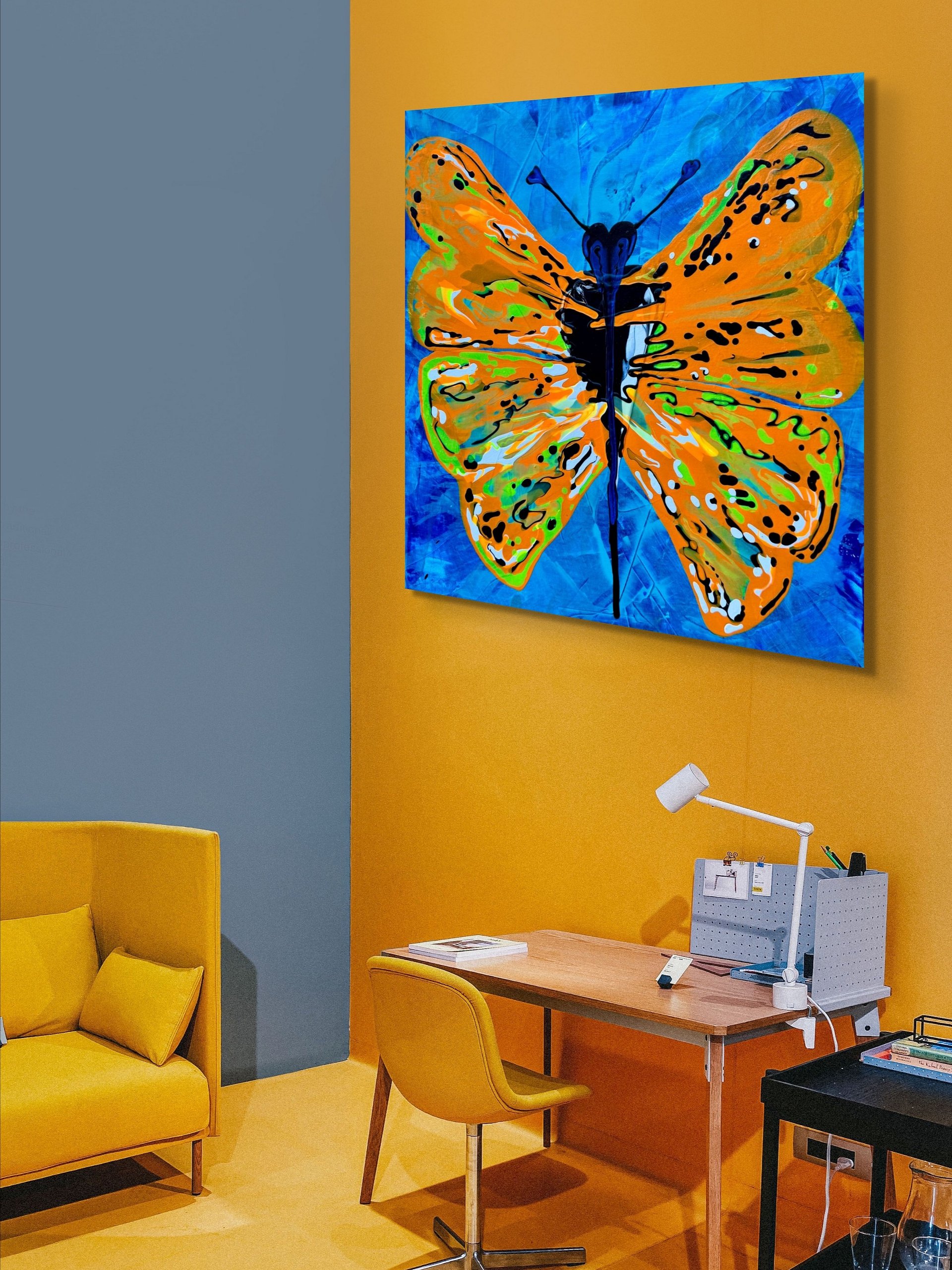Neon Orange Butterfly Gallery Canvas Print product image (2)