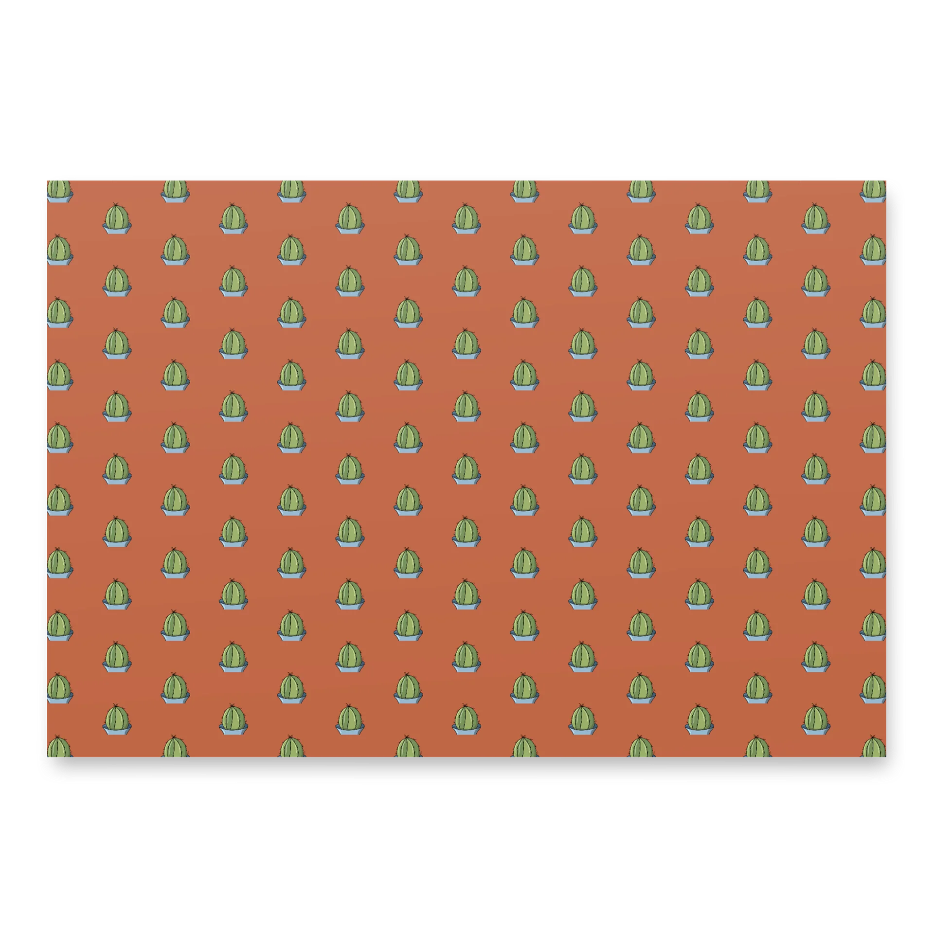 Terracotta Cactus Wrapping Paper, Modern Botanical Gift Packaging, 3-Sheet Bundle product image (2)