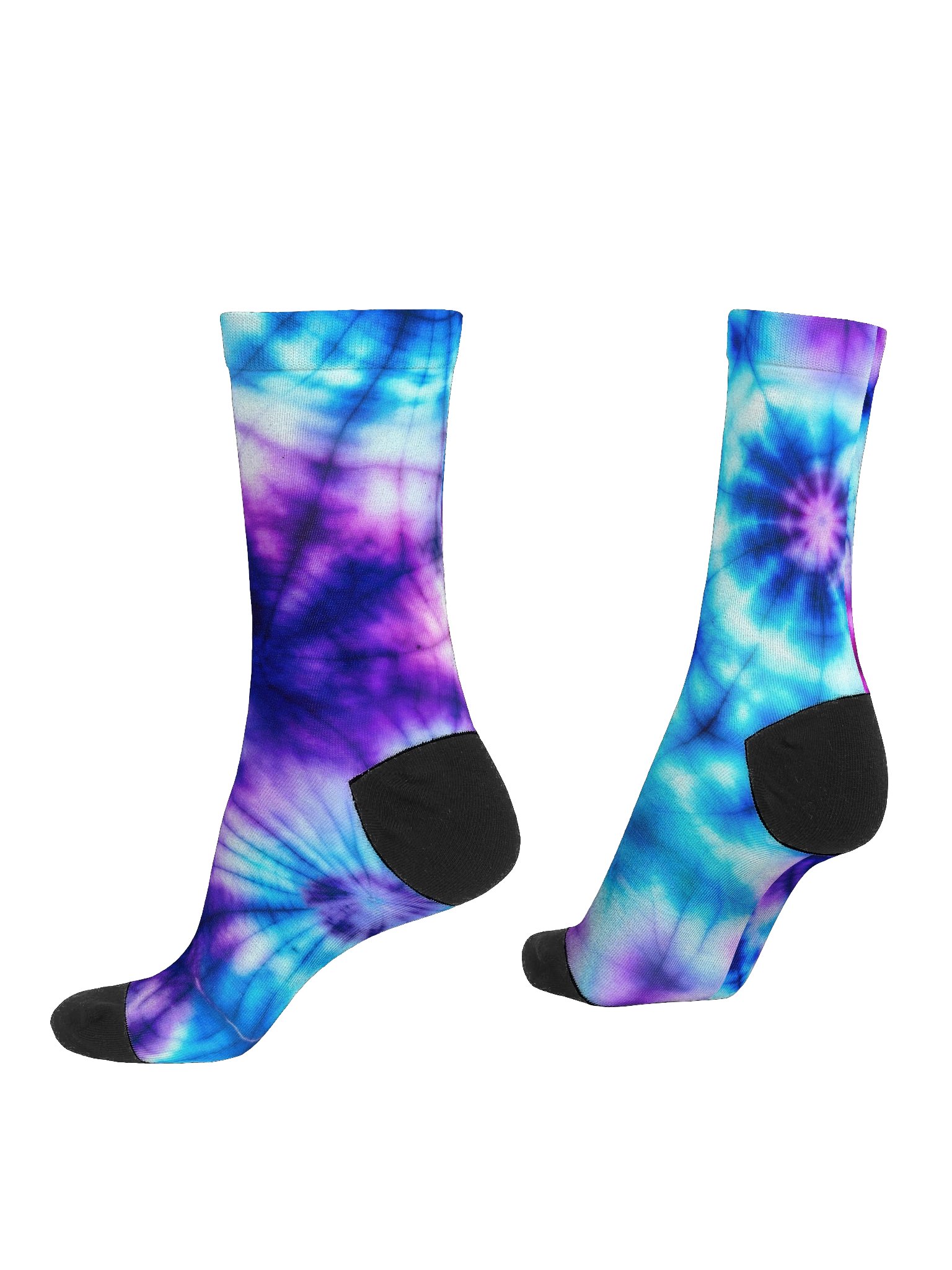 Blue Tie Dye Style EcoArt Crew: Premium Sustainable Socks product image (4)