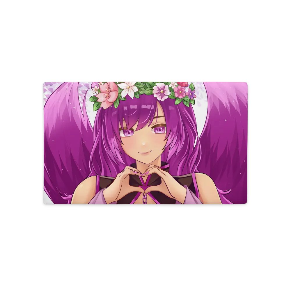 Floral Heart Anime Premium Pillow Case product image (2)