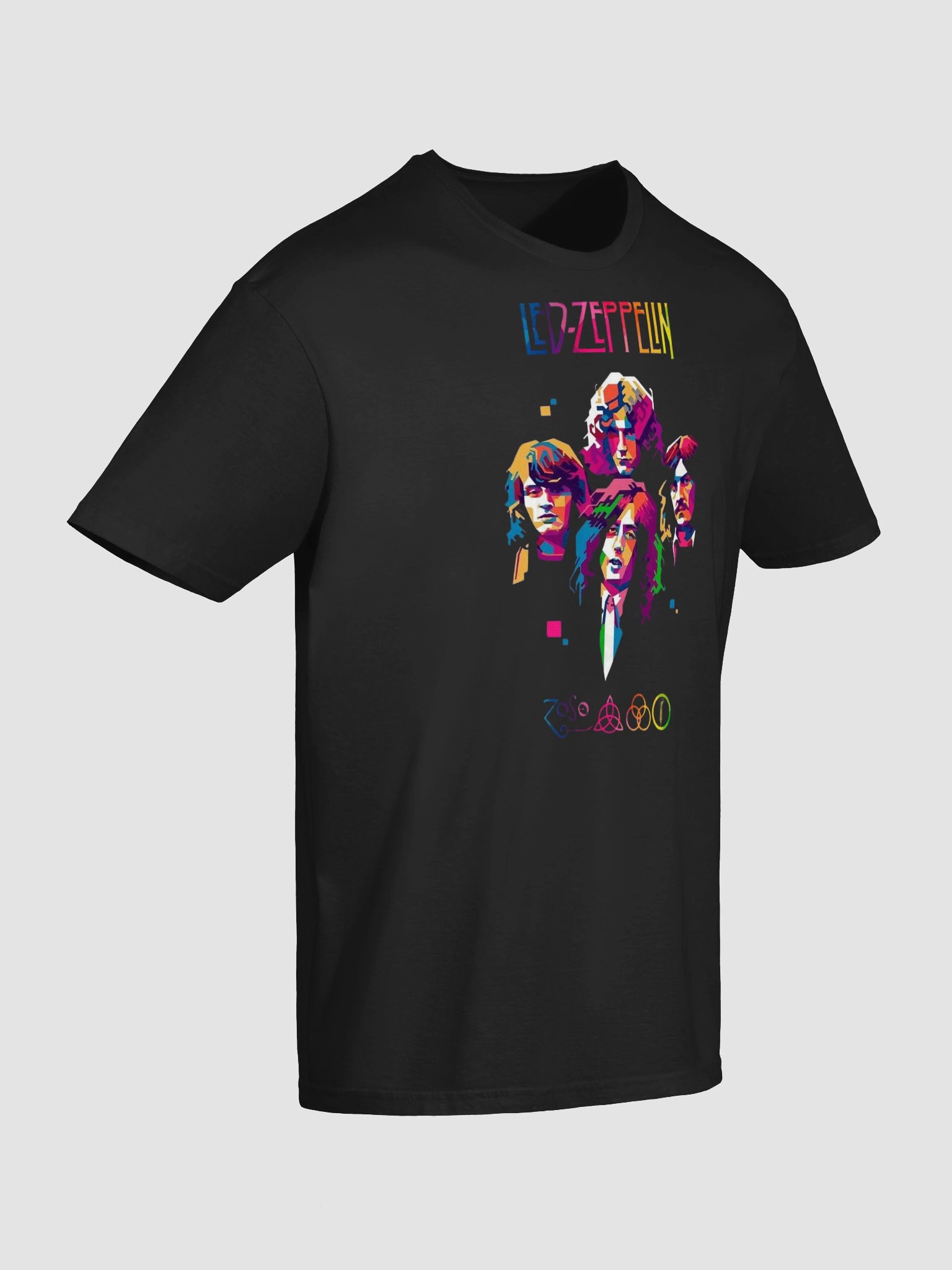 Led Zeppelin T-Shirt WPAP Pop Art Four Members Portrait | Jimmy Page Robert Plant Classic Rock Graphic Tee | 70s Hard Rock Collector Shirt product image (8)