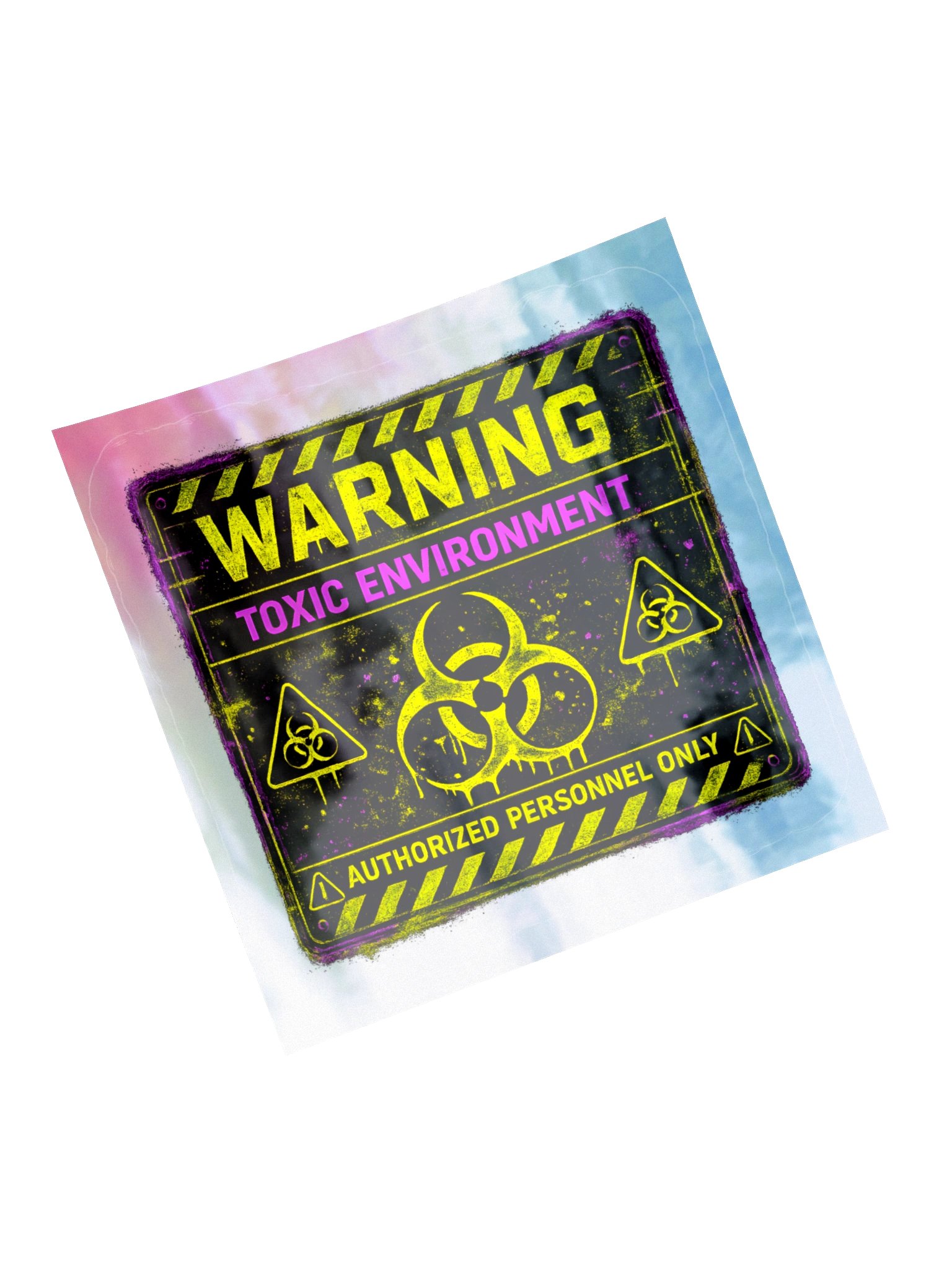 Toxic Warning — Neon Biohazard Holographic Sticker Sheet product image (9)