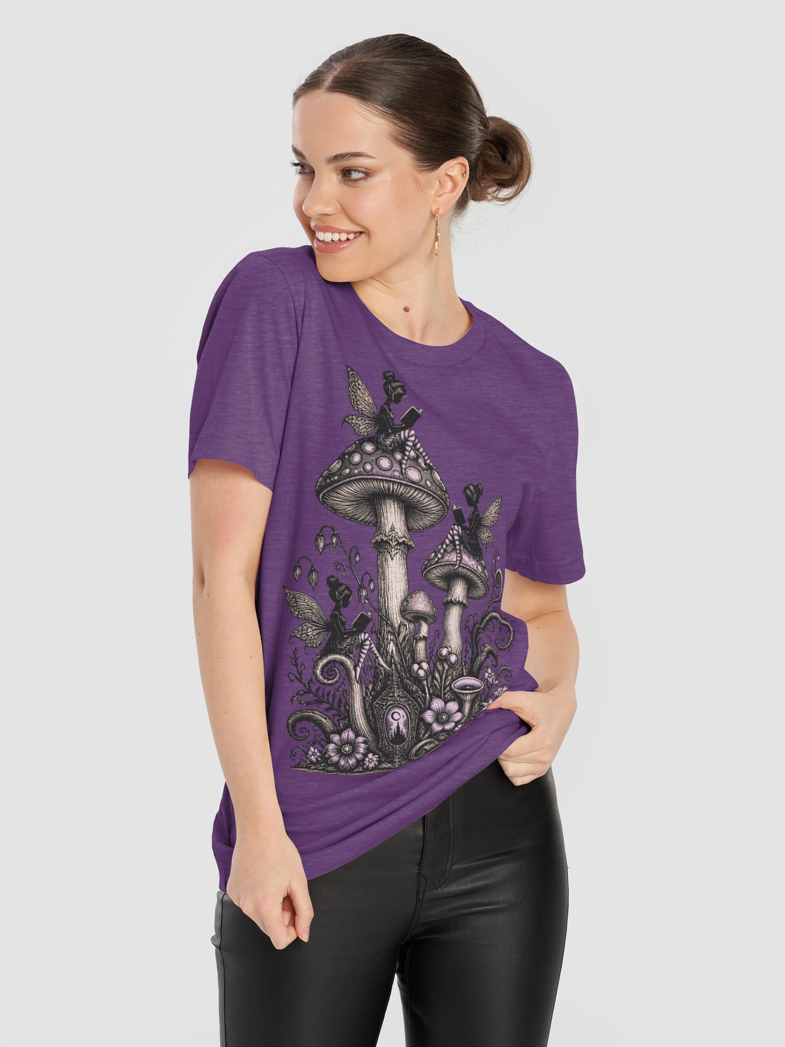 Reading Fairy Shirt, Fairycore Mushroom Graphic Tee product image (12)