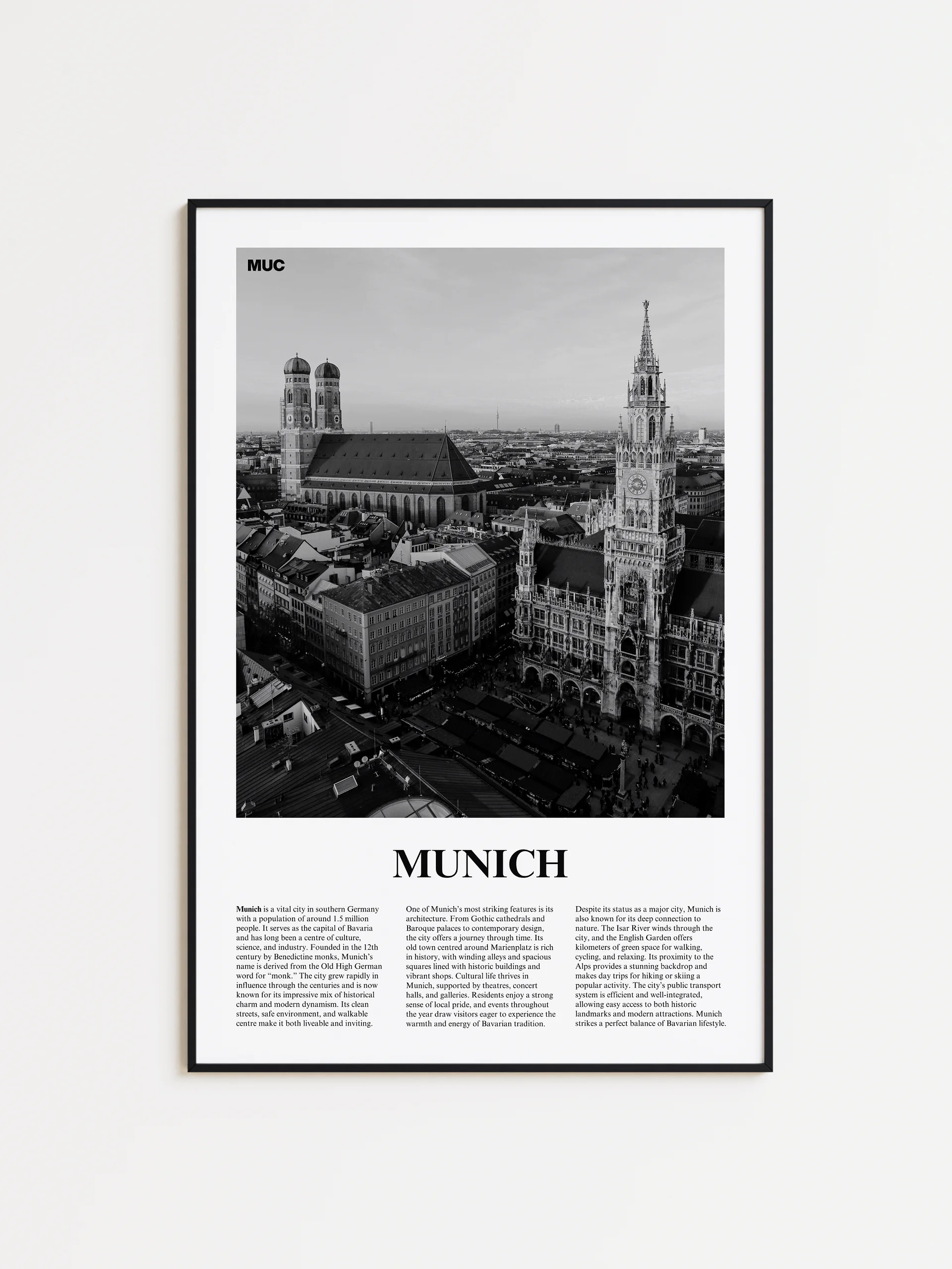 Munich 01 Newspaper Poster | Framed product image (1)