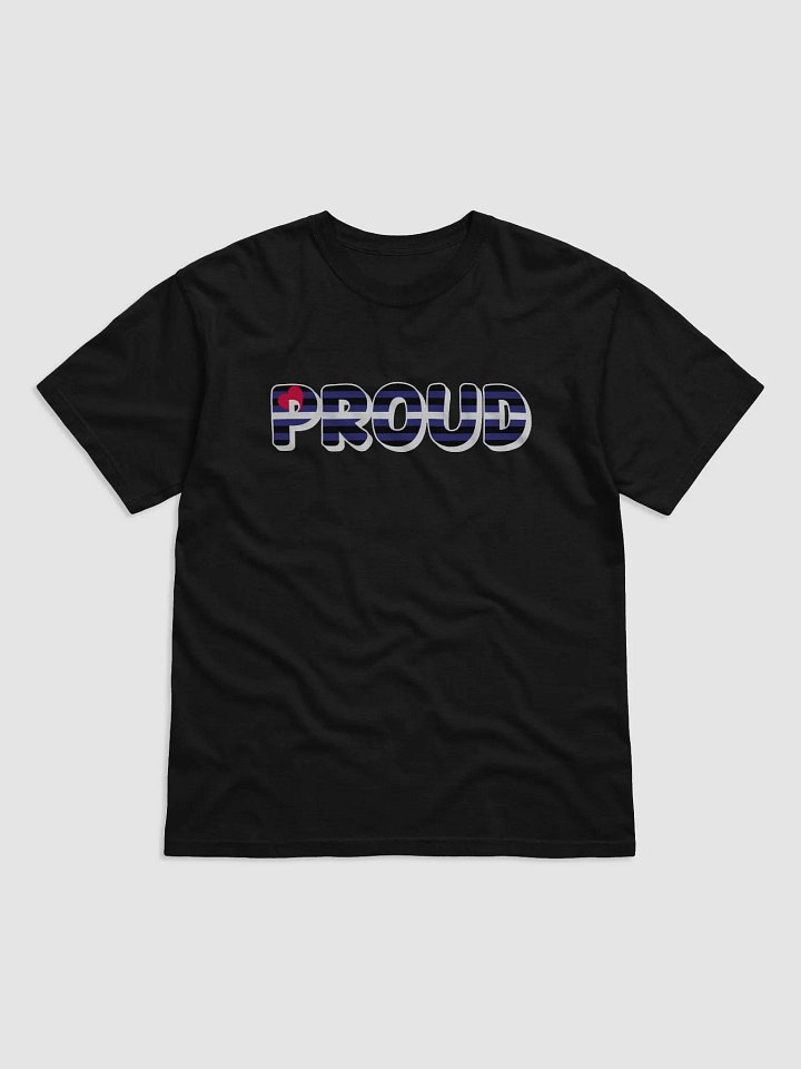 The 'PROUD leather' T-Shirt - Black product image (1)