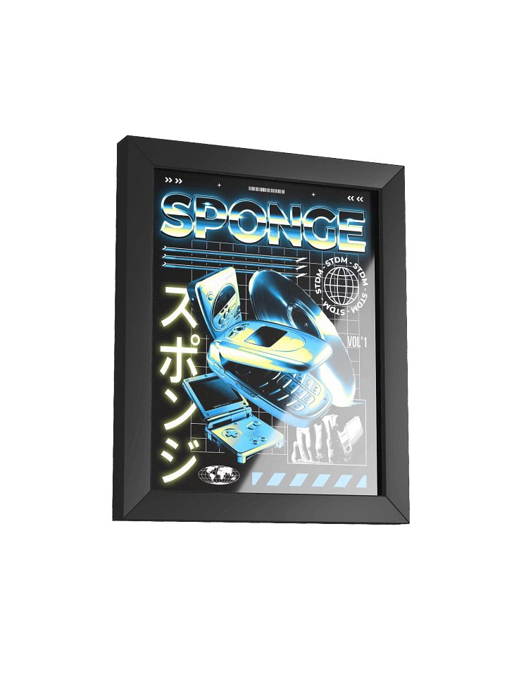 Vibrant Ayous Wood Framed SDTM Retro-Tech Vibes Poster product image (1)