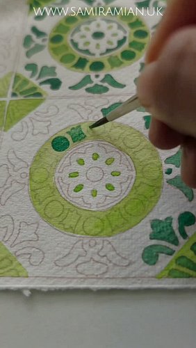 Turns out trying out tonight's templates is rather addictive! So is trying to capture the teeny tiny brushstrokes - which onl...