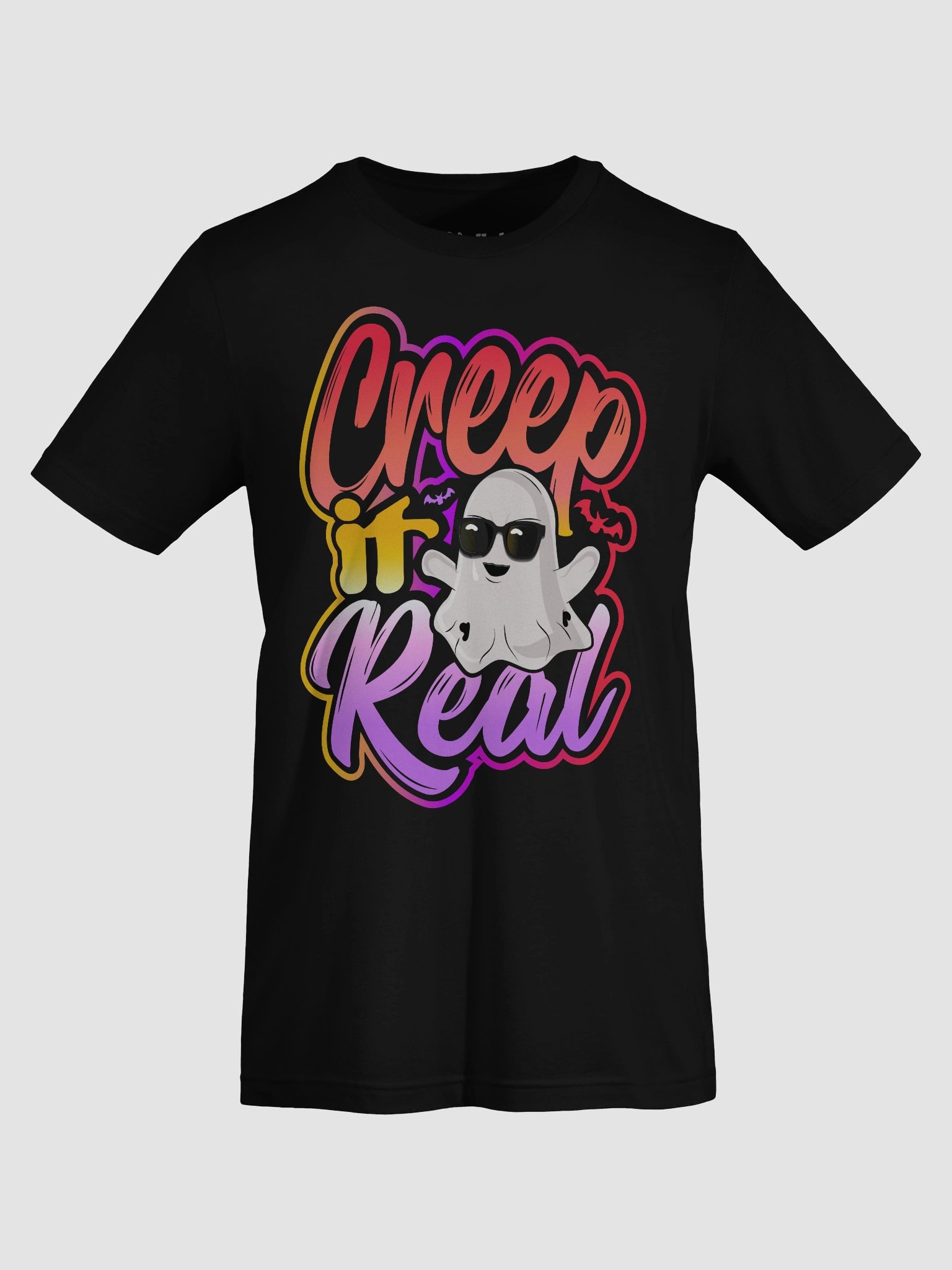 Creep It Real Halloween T-Shirt – Funny Ghost with Sunglasses and Graffiti Style product image (8)
