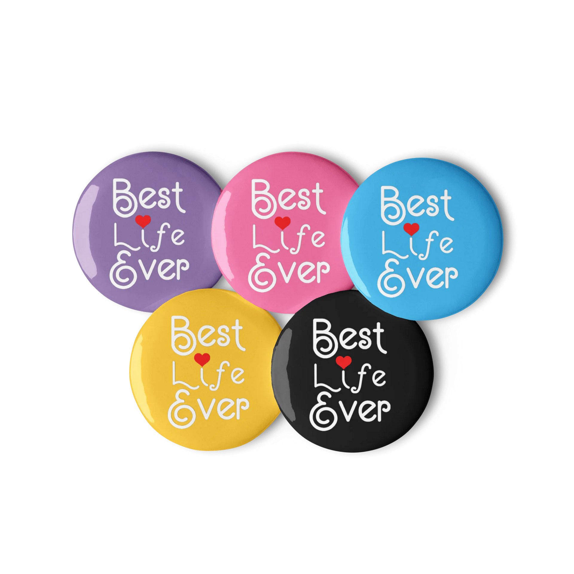 "Best Life Ever" Pin Buttons Set product image (1)