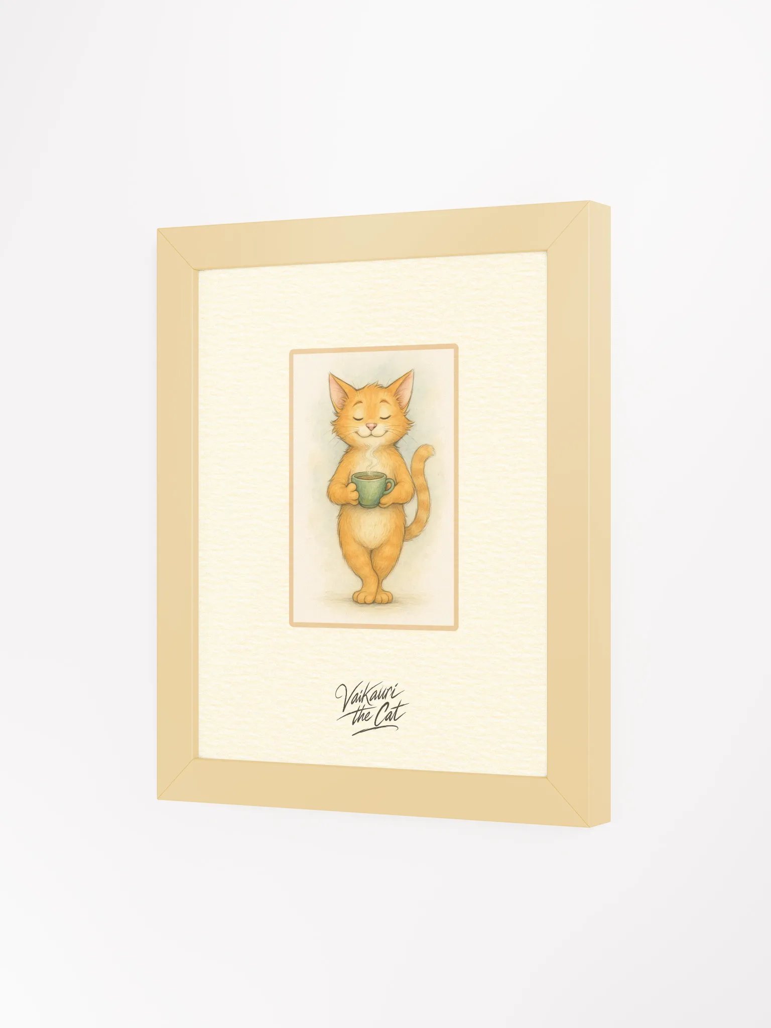 Vaikauri the Cat Framed Matte Artprint product image (5)