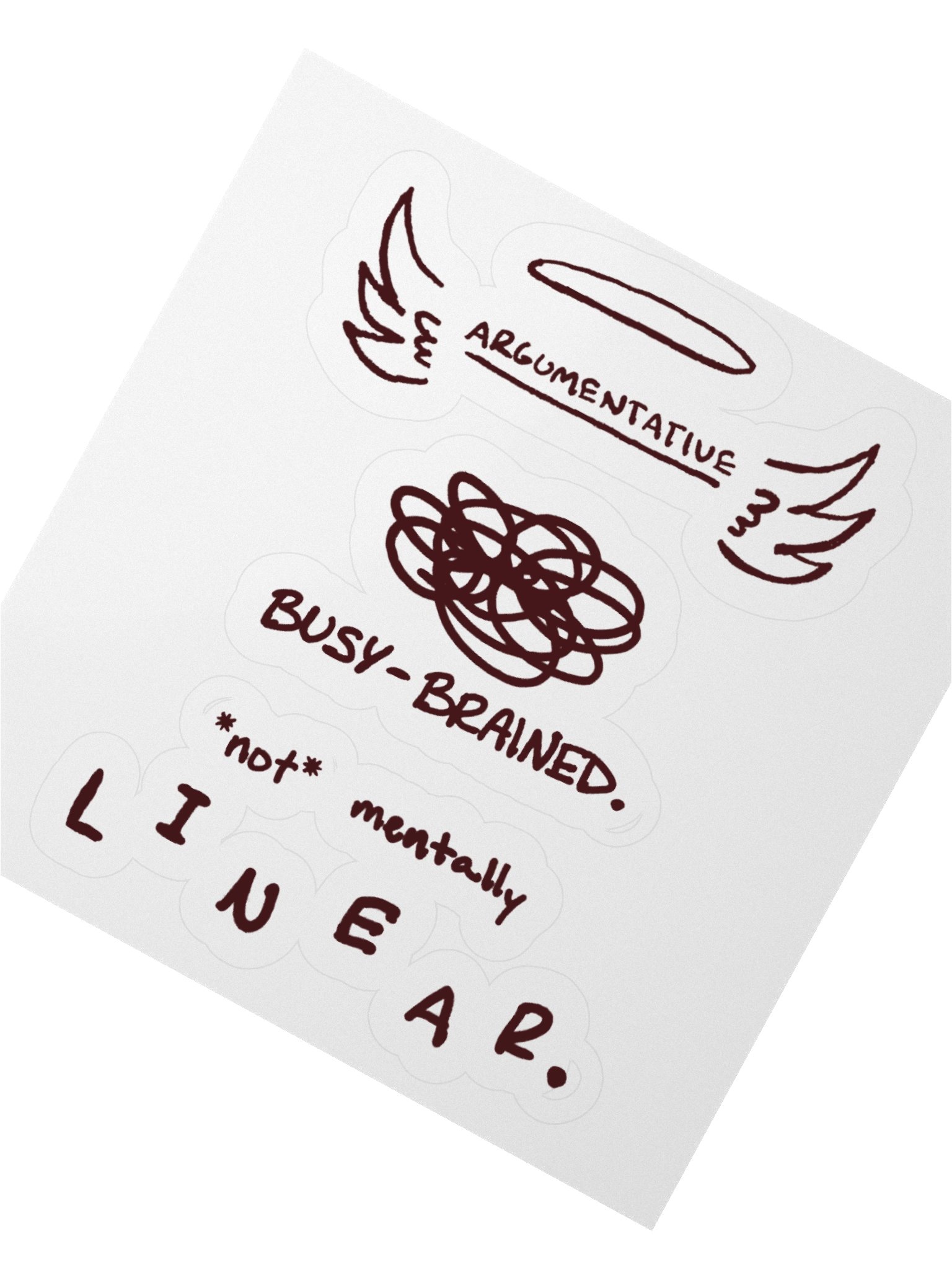 maroon sticker pack #1 product image (6)