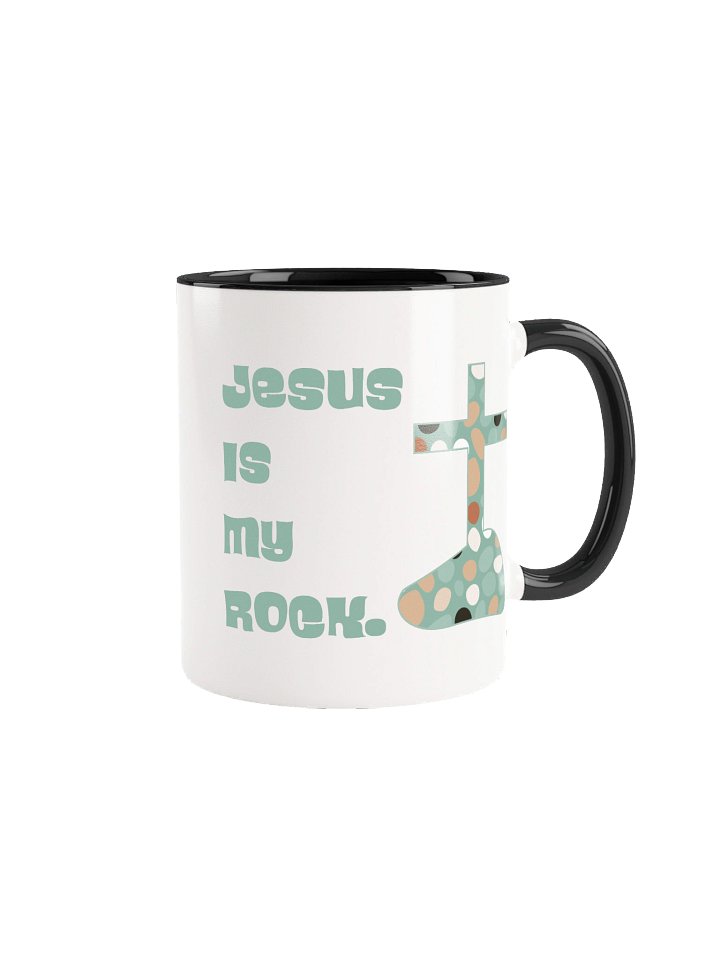 Jesus Is My Rock — Sage Cross Mug product image (3)