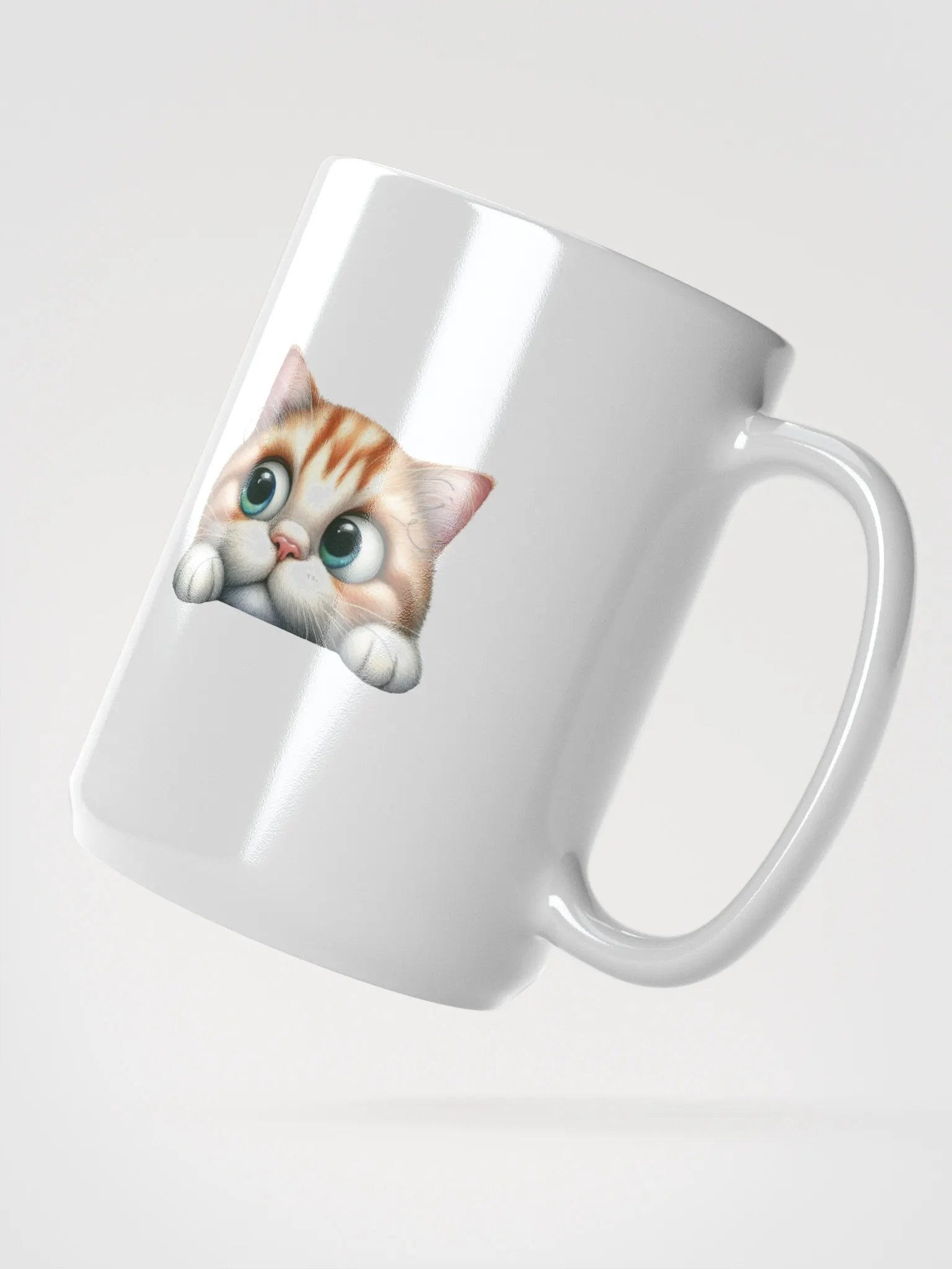 Curious Cat Cartoon Mug product image (2)