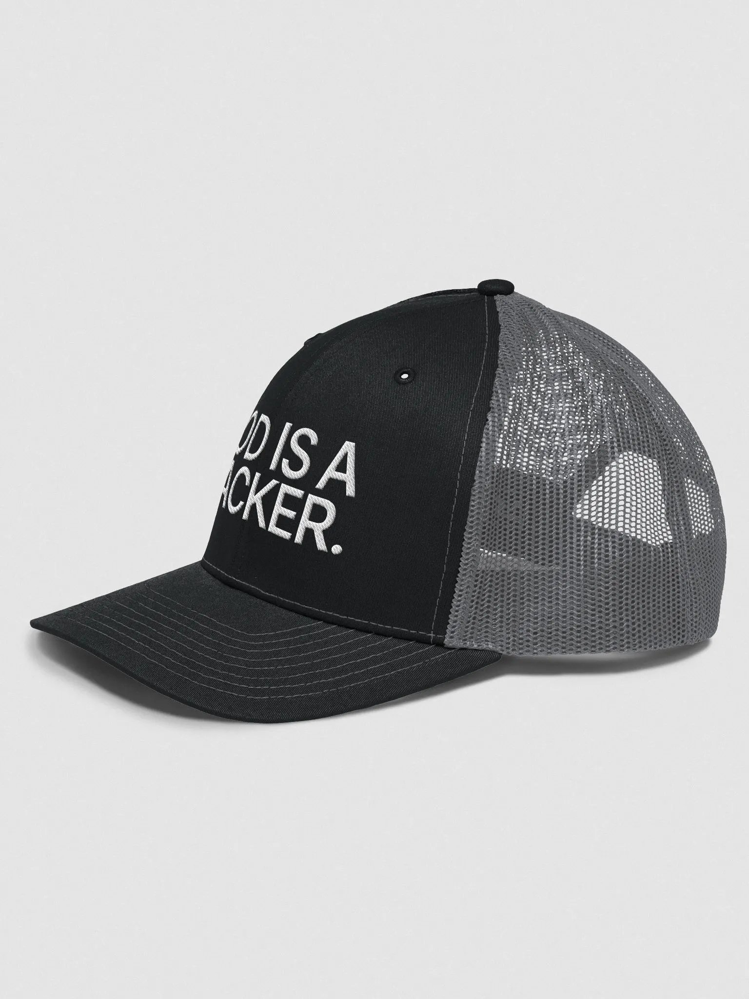 God is a hacker - Trucker cap product image (2)