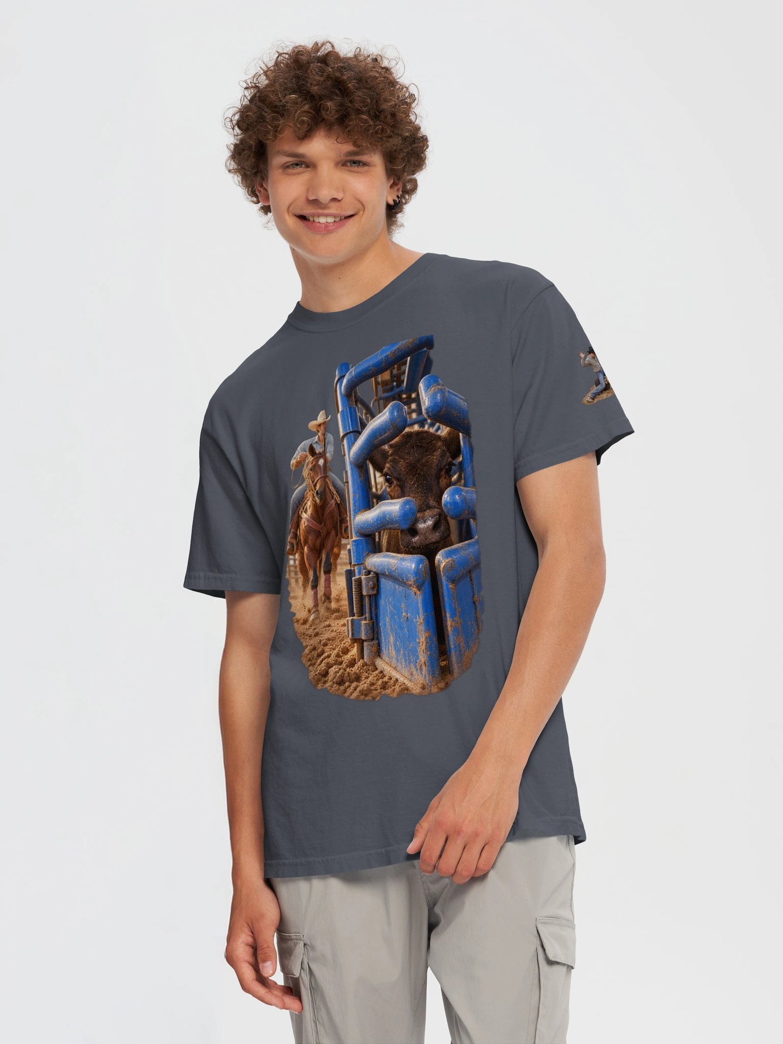 Calf Roping From Chute to Tie T-Shirt | BROKEN RODEO™ product image (97)