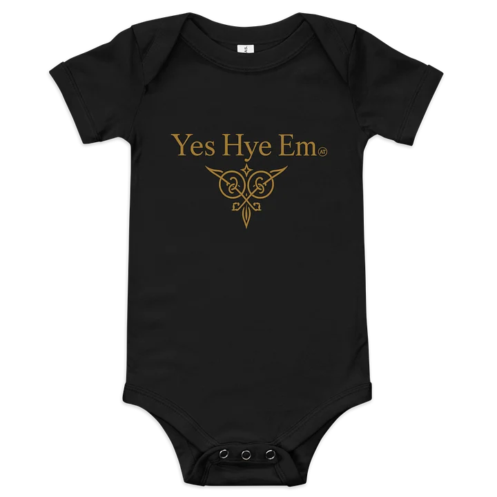 Yes Hye Em Baby Bodysuit – Black & Gold Armenian Pride product image (1)
