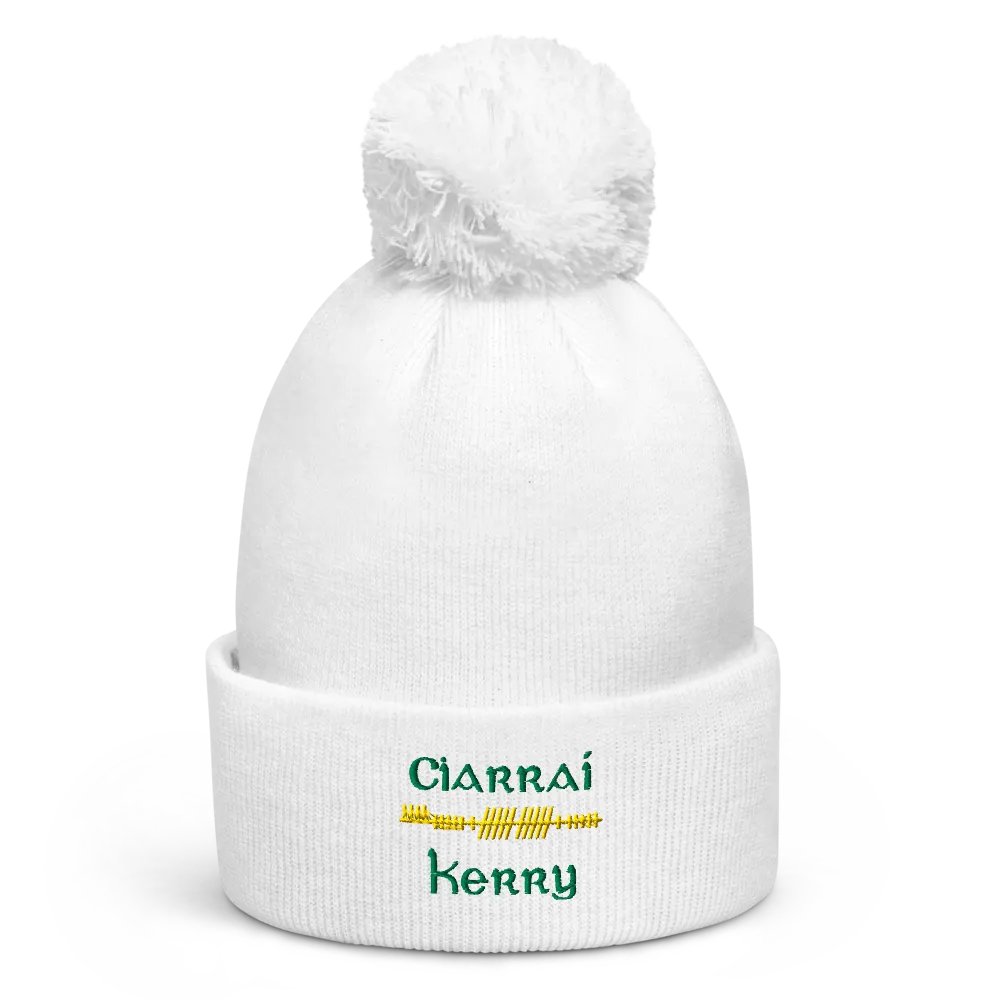 Kerry/Ciarraí Orthodox style Ogham embroidered embroidered Pom-Pom Beanie product image (5)