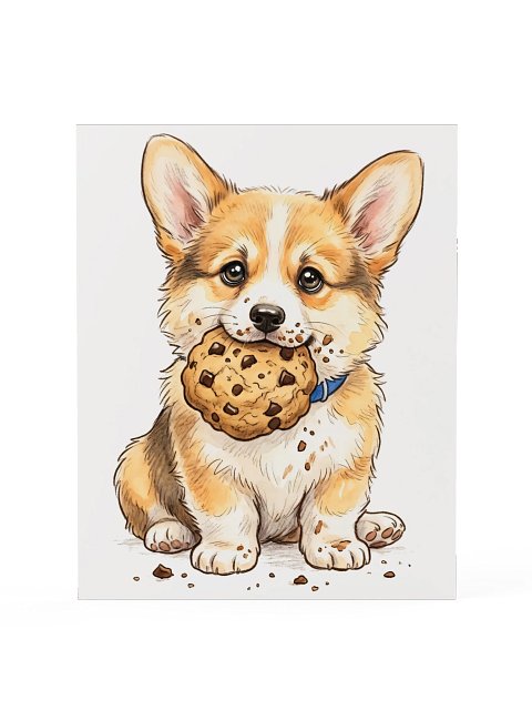 Cookie Thief Corgi Poster