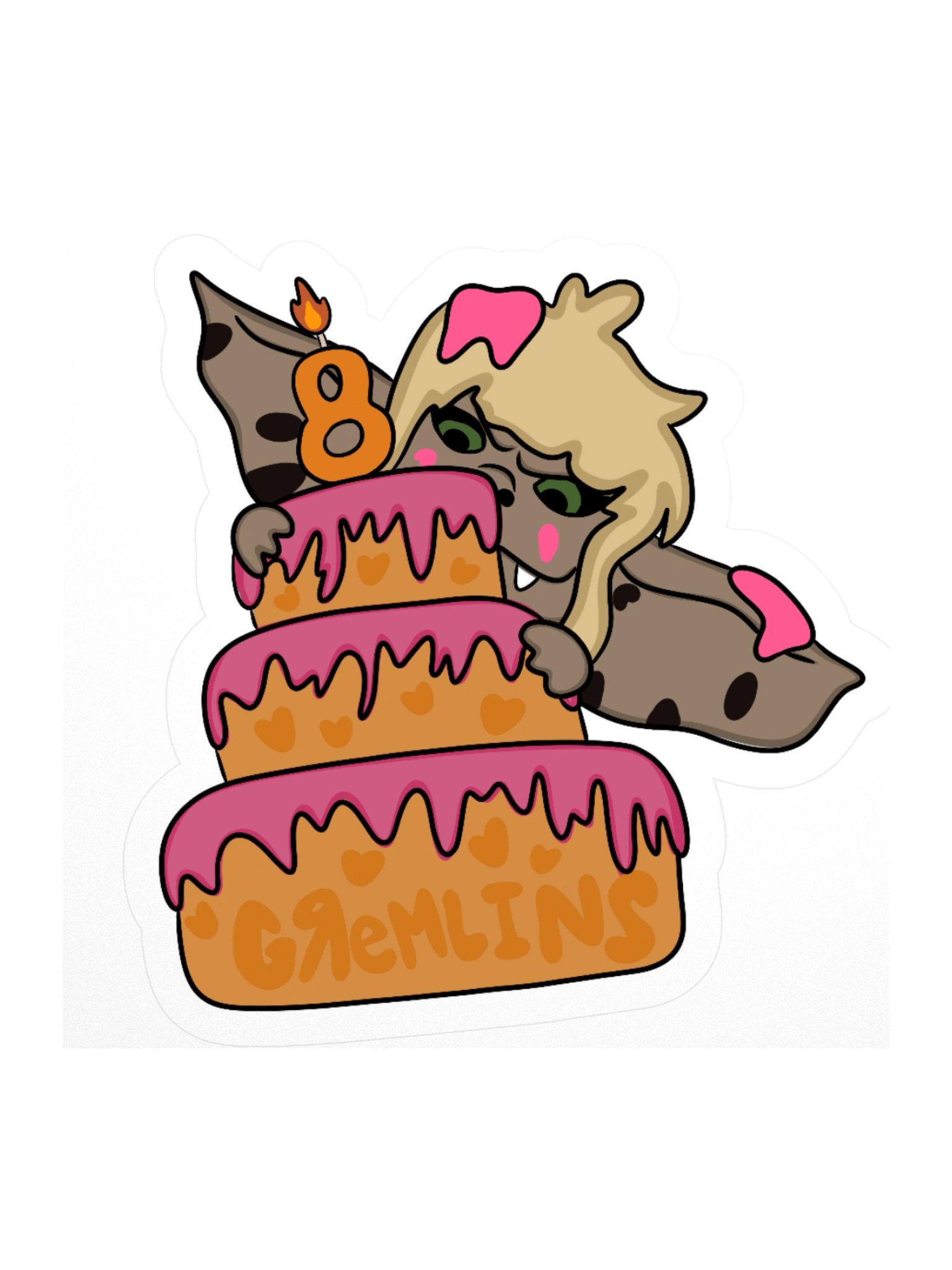 8th Gremlin Birthday Sticker product image (1)