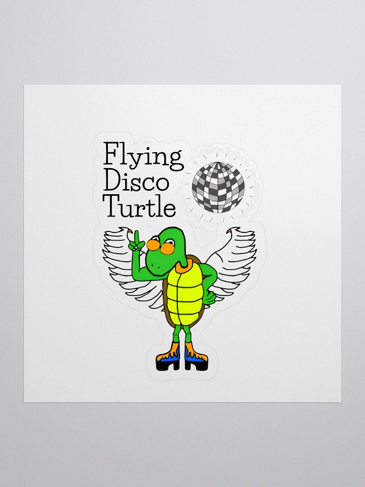 Flying Disco Turtle sticker product image (1)
