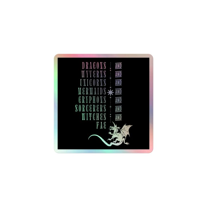 Fantasy Creatures Holographic Sticker product image (1)