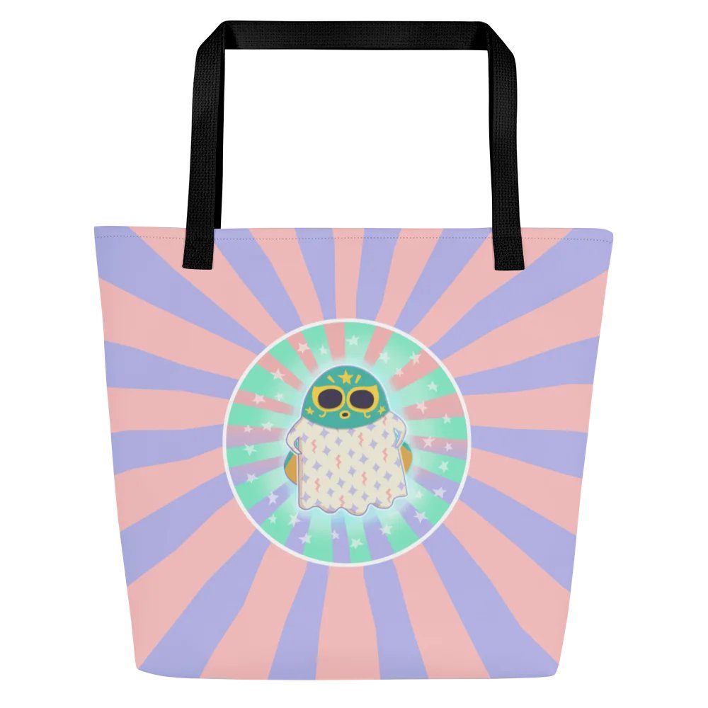 Pastel Little Ghost Luchador - Tote Bag product image (3)