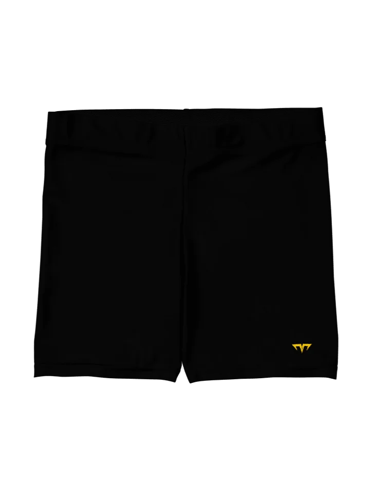 Women's Activewear - Slip Shorts Black - Printed Gold Logo product image (1)