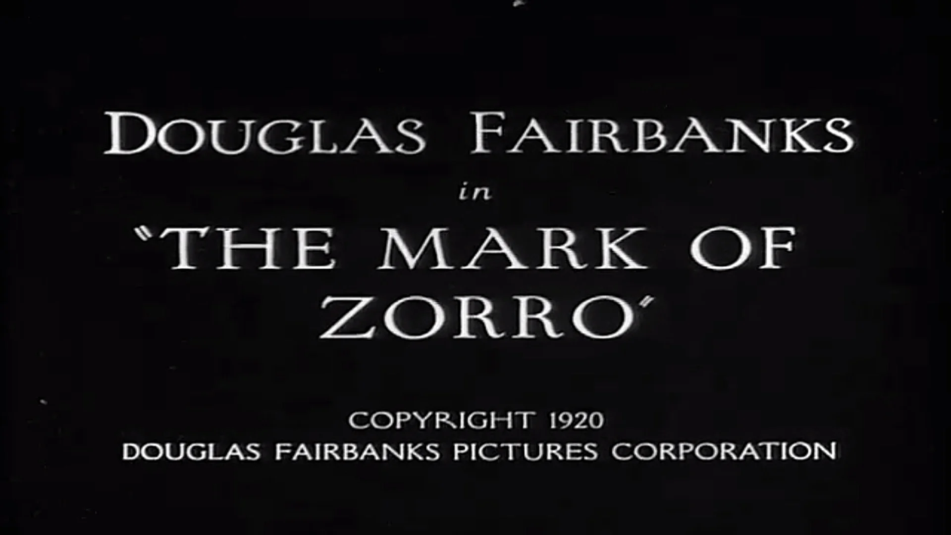 The Mark Of Zorro Silent Film product image (1)